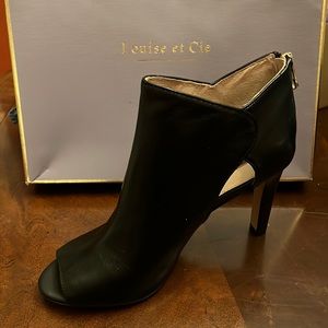 LOUISE ET CIE ISABELLA PEEP-TOE BOOTIE- CALF LEATHER!